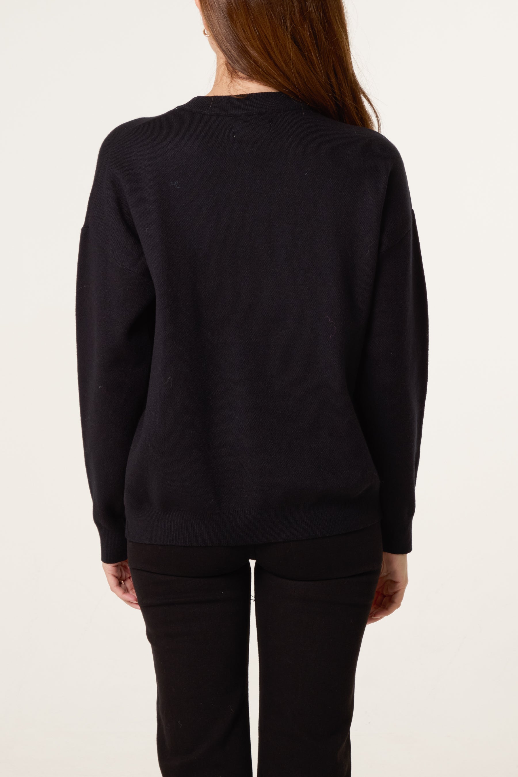 Diamante Bow Fine Knit Jumper