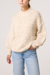 Space Dye Crew High Neck Knit Jumper