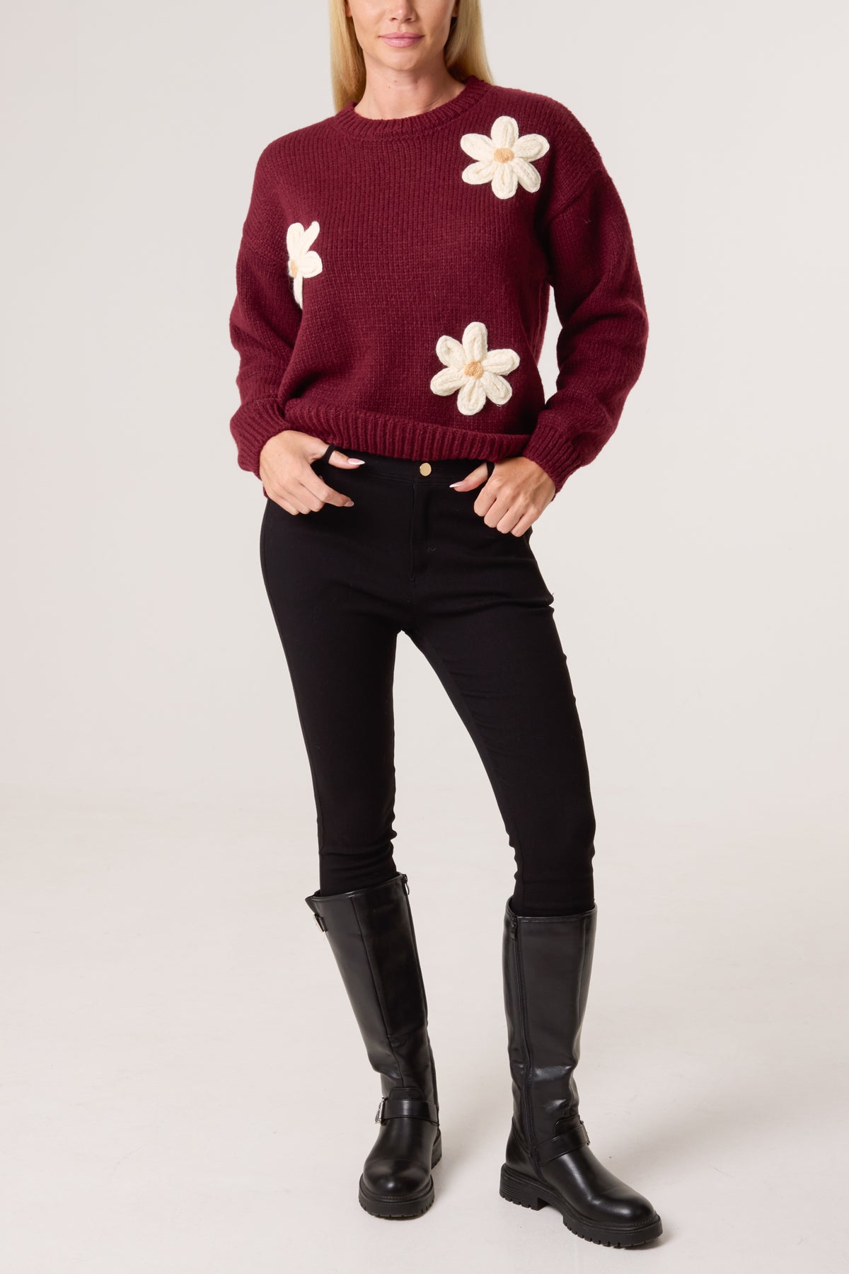 Flocking Daisy Knitted Jumper