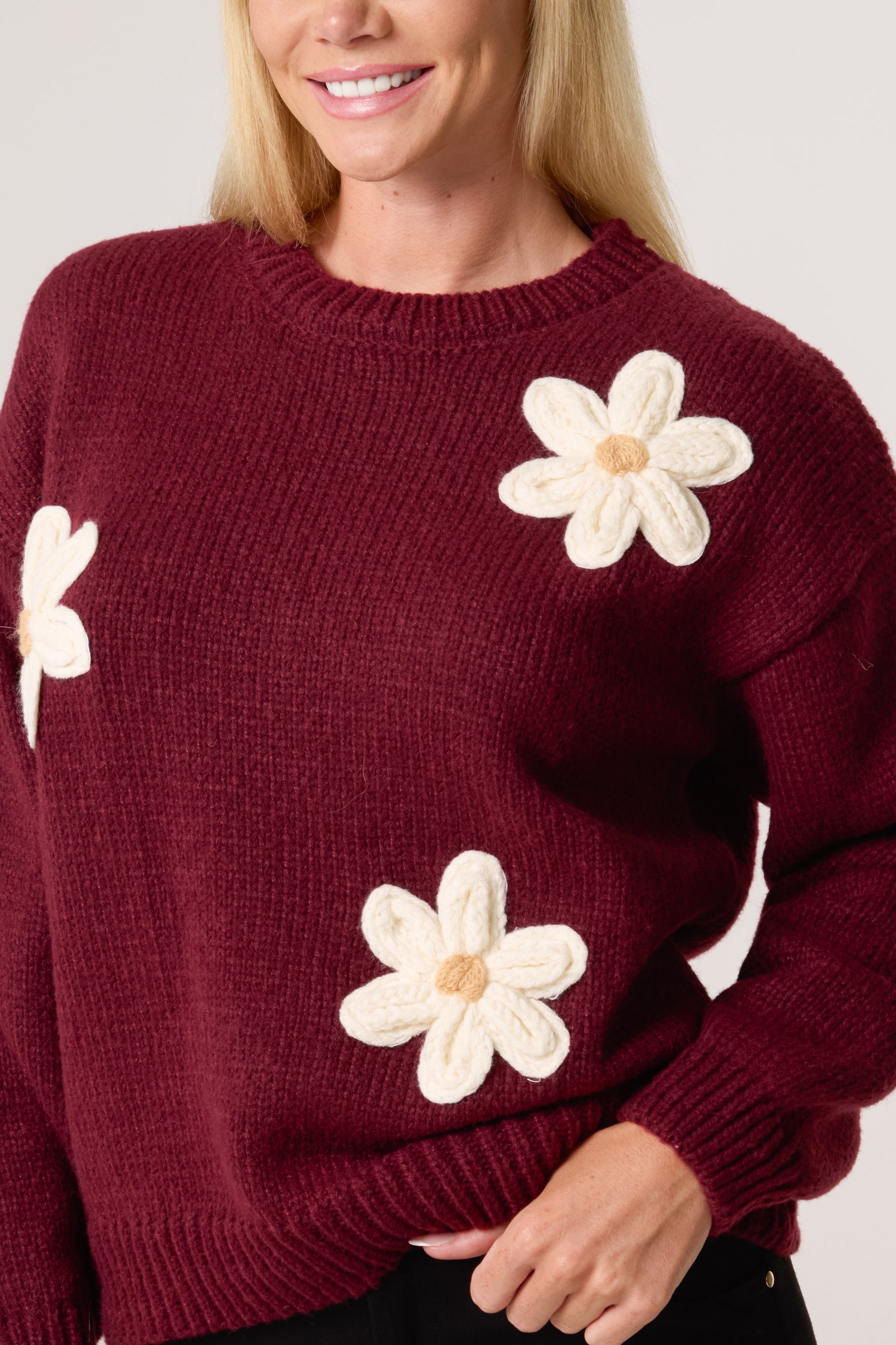 Flocking Daisy Knitted Jumper