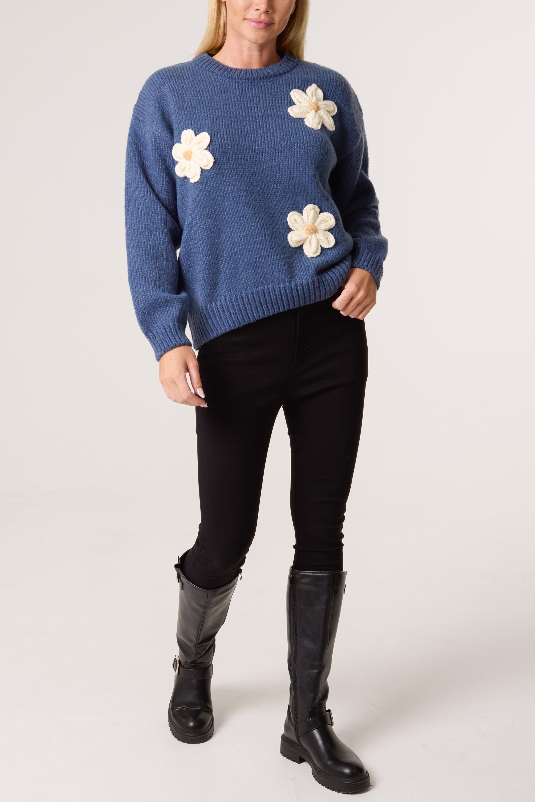 Flocking Daisy Knitted Jumper