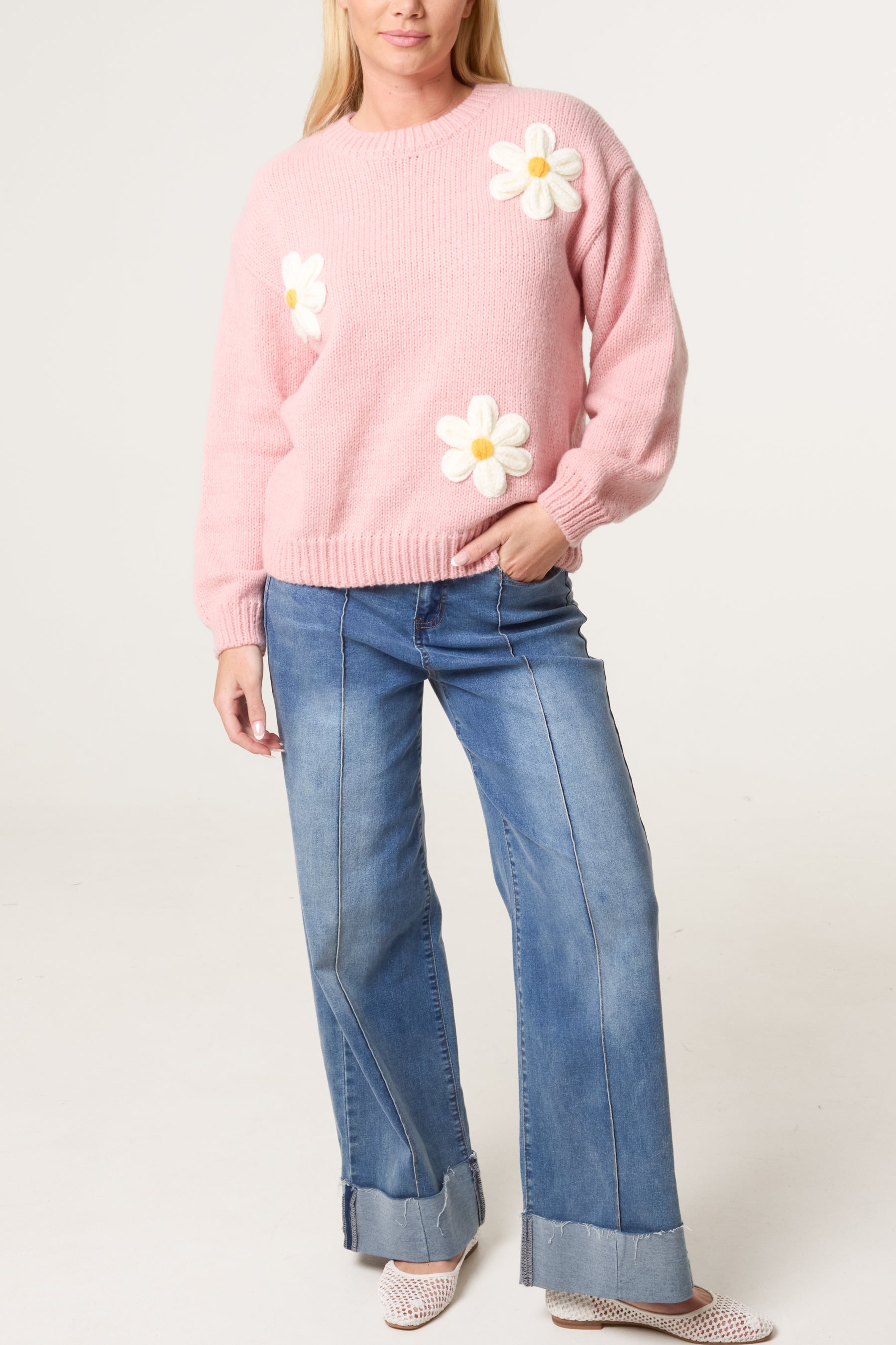 Flocking Daisy Knitted Jumper