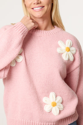Flocking Daisy Knitted Jumper