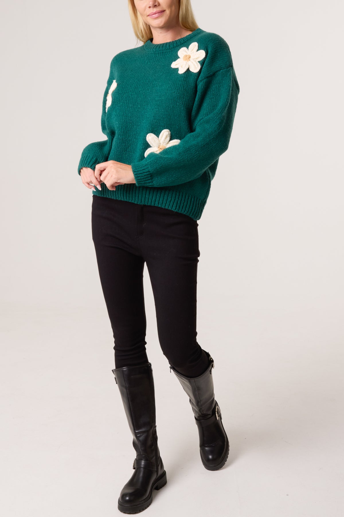 Flocking Daisy Knitted Jumper
