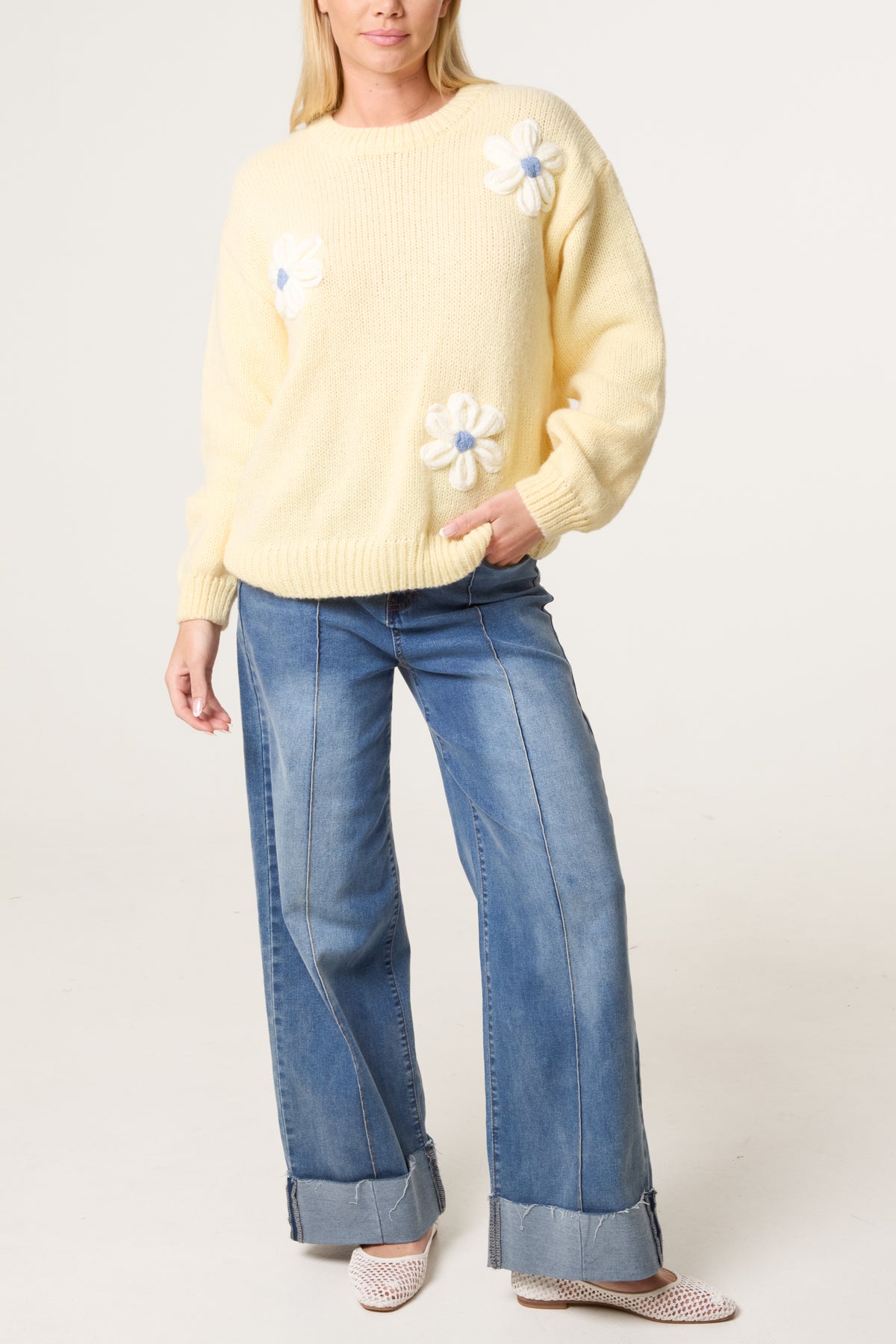 Flocking Daisy Knitted Jumper