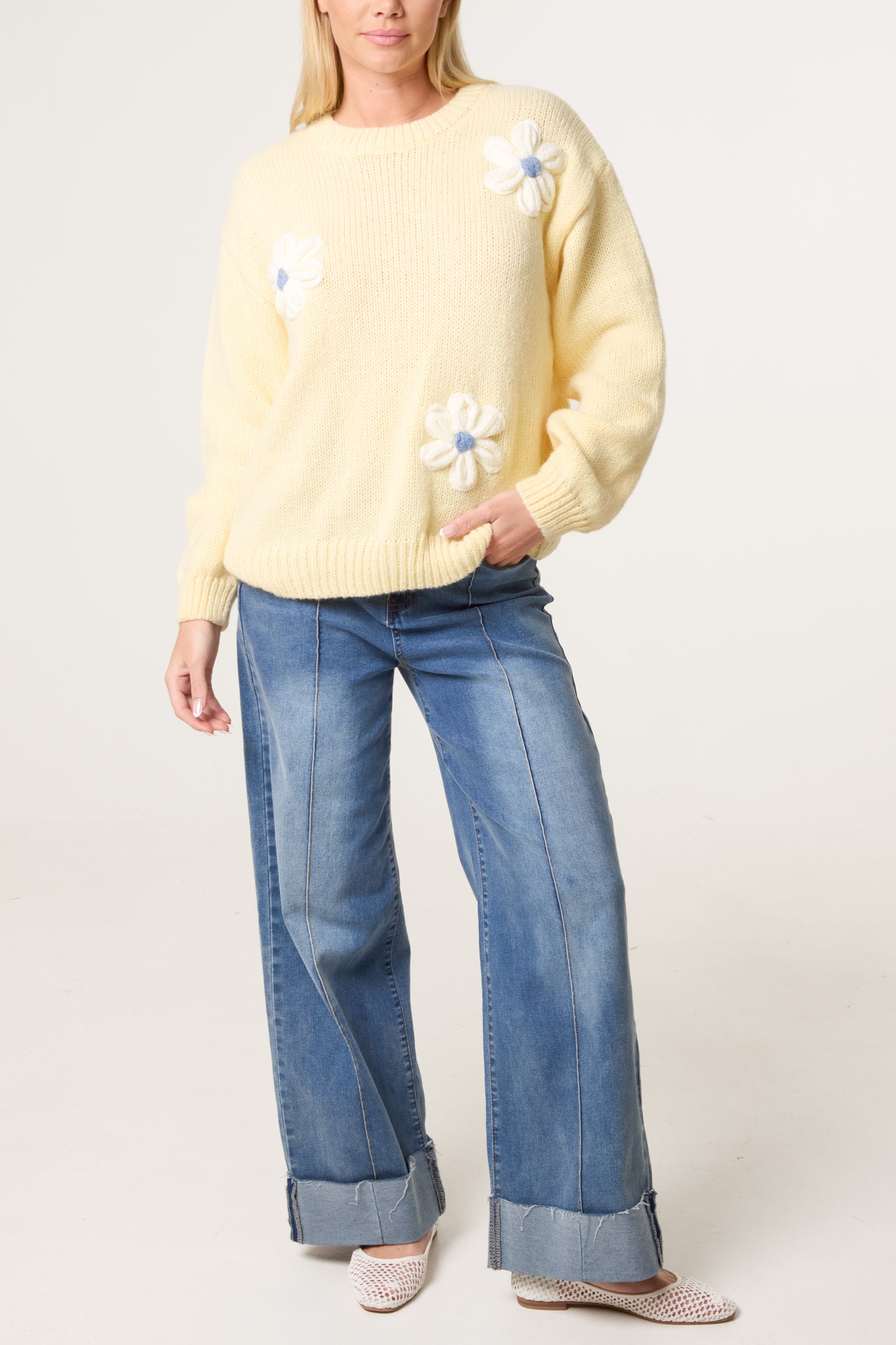 Flocking Daisy Knitted Jumper