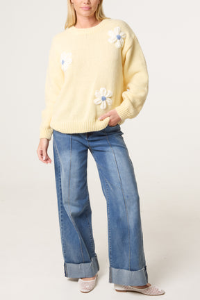 Flocking Daisy Knitted Jumper