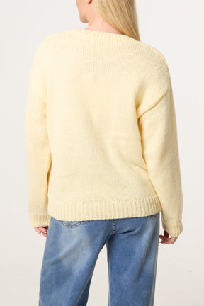 Flocking Daisy Knitted Jumper
