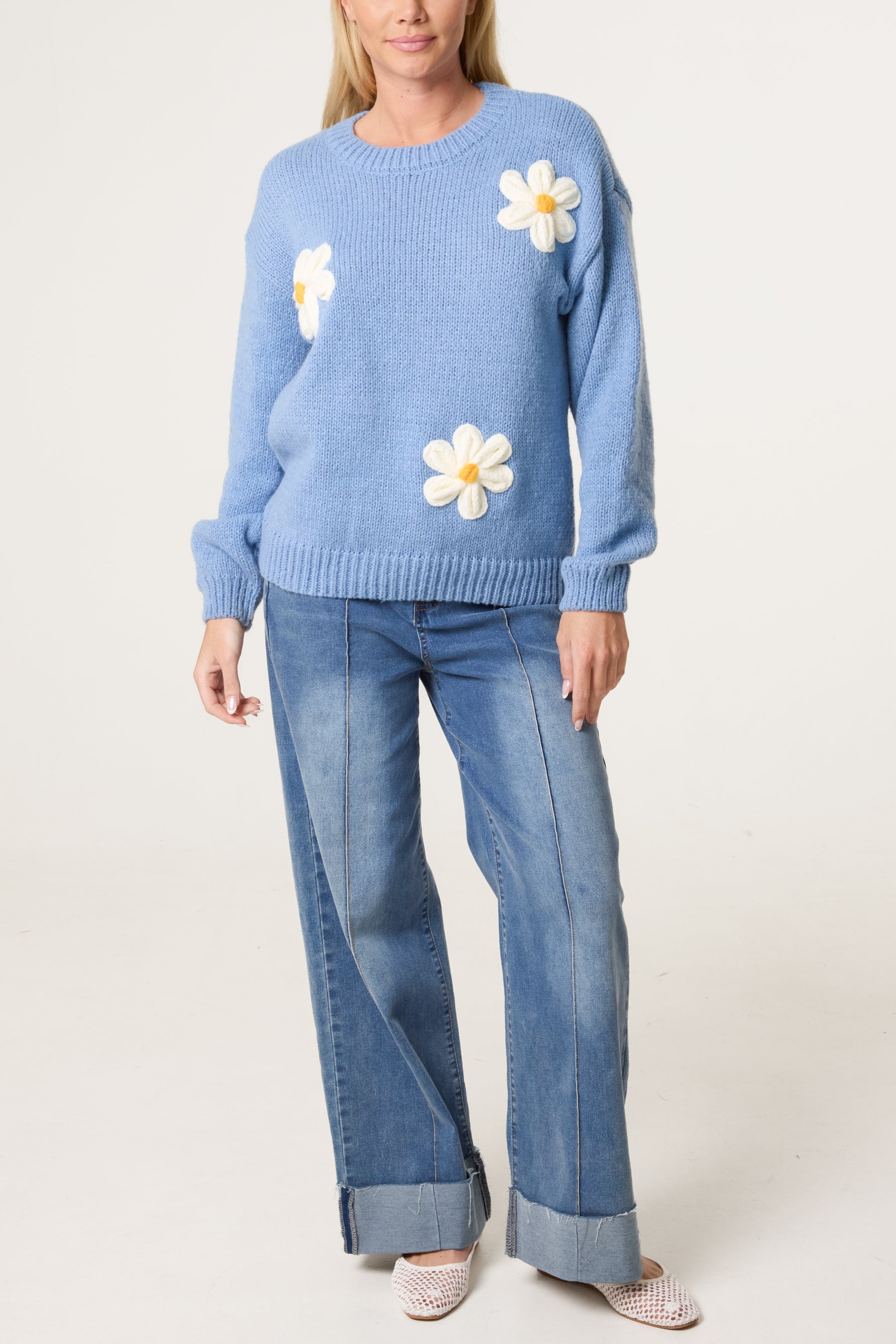 Flocking Daisy Knitted Jumper
