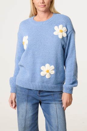 Flocking Daisy Knitted Jumper