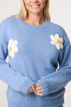 Flocking Daisy Knitted Jumper
