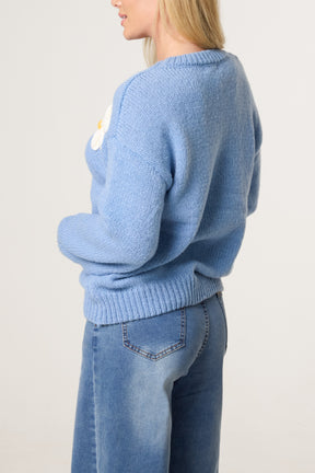 Flocking Daisy Knitted Jumper