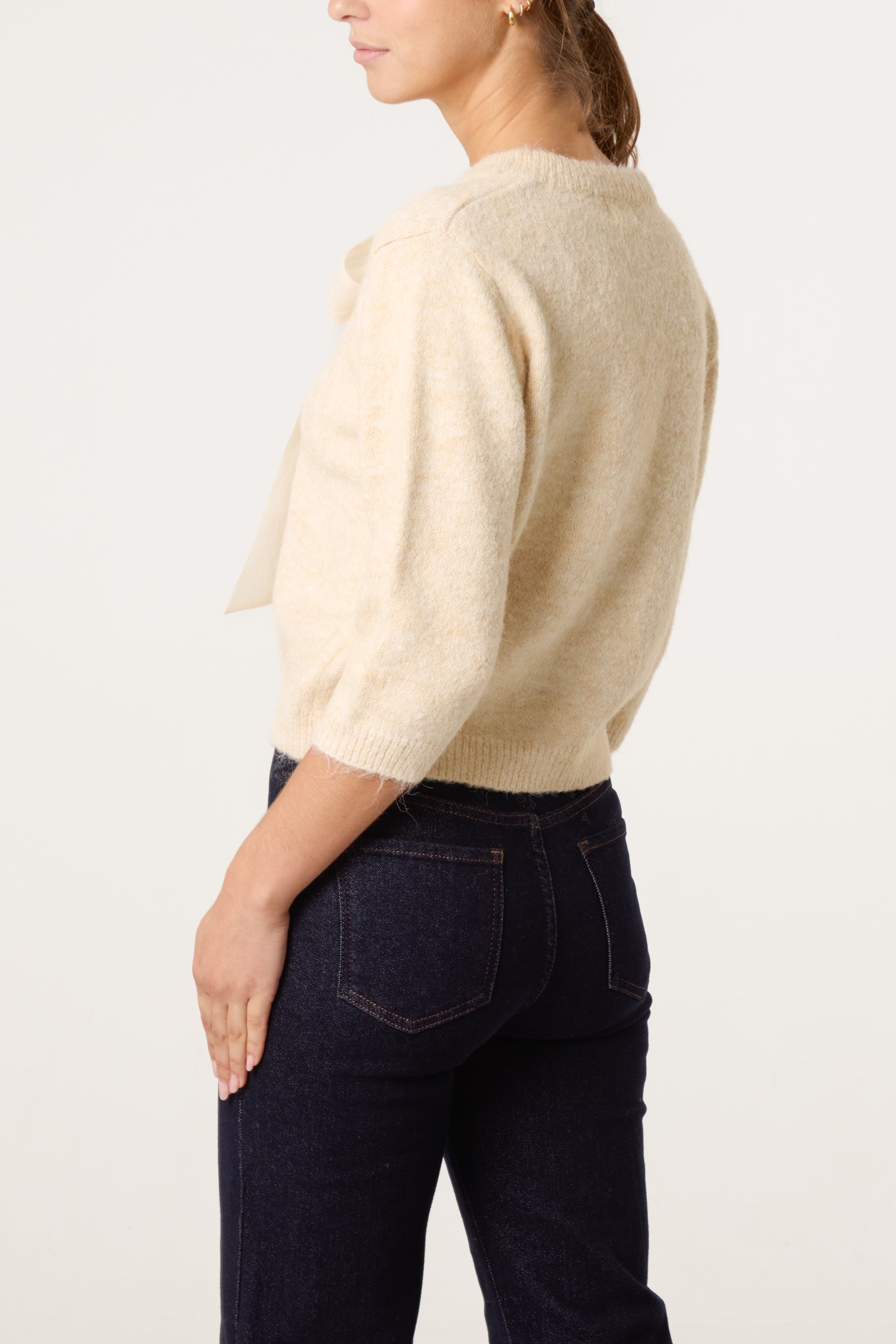 Bow Front Knit Cardigan