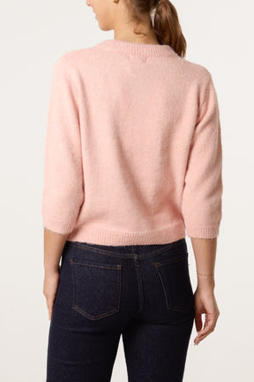 Bow Front Knit Cardigan