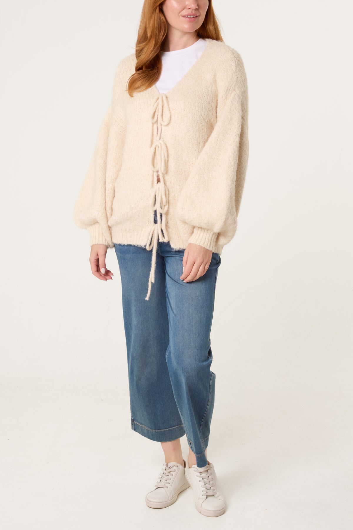 Bow Front Knit Cardigan