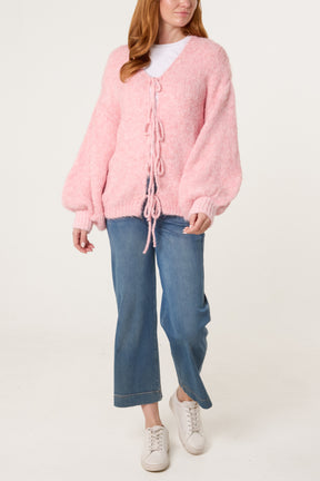 Bow Front Knit Cardigan