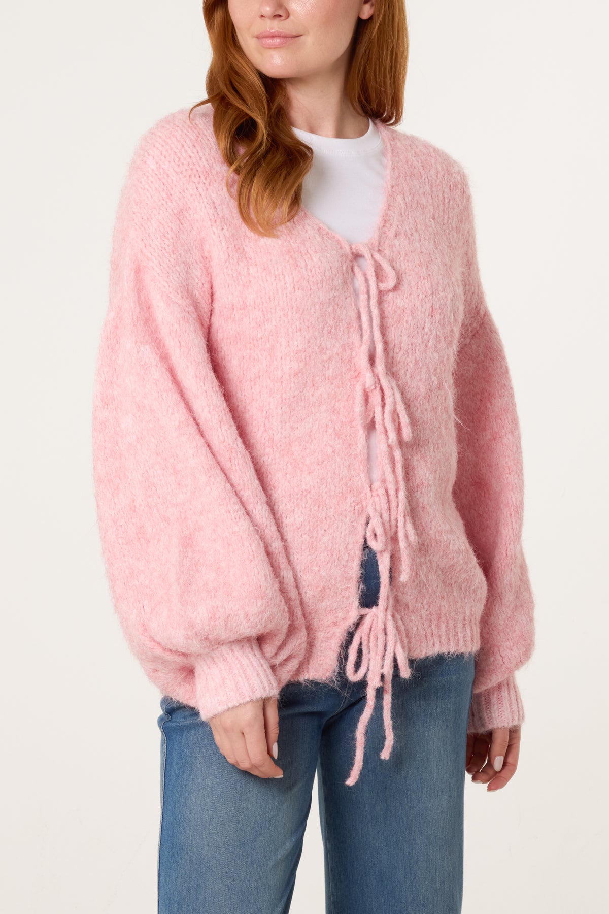 Bow Front Knit Cardigan