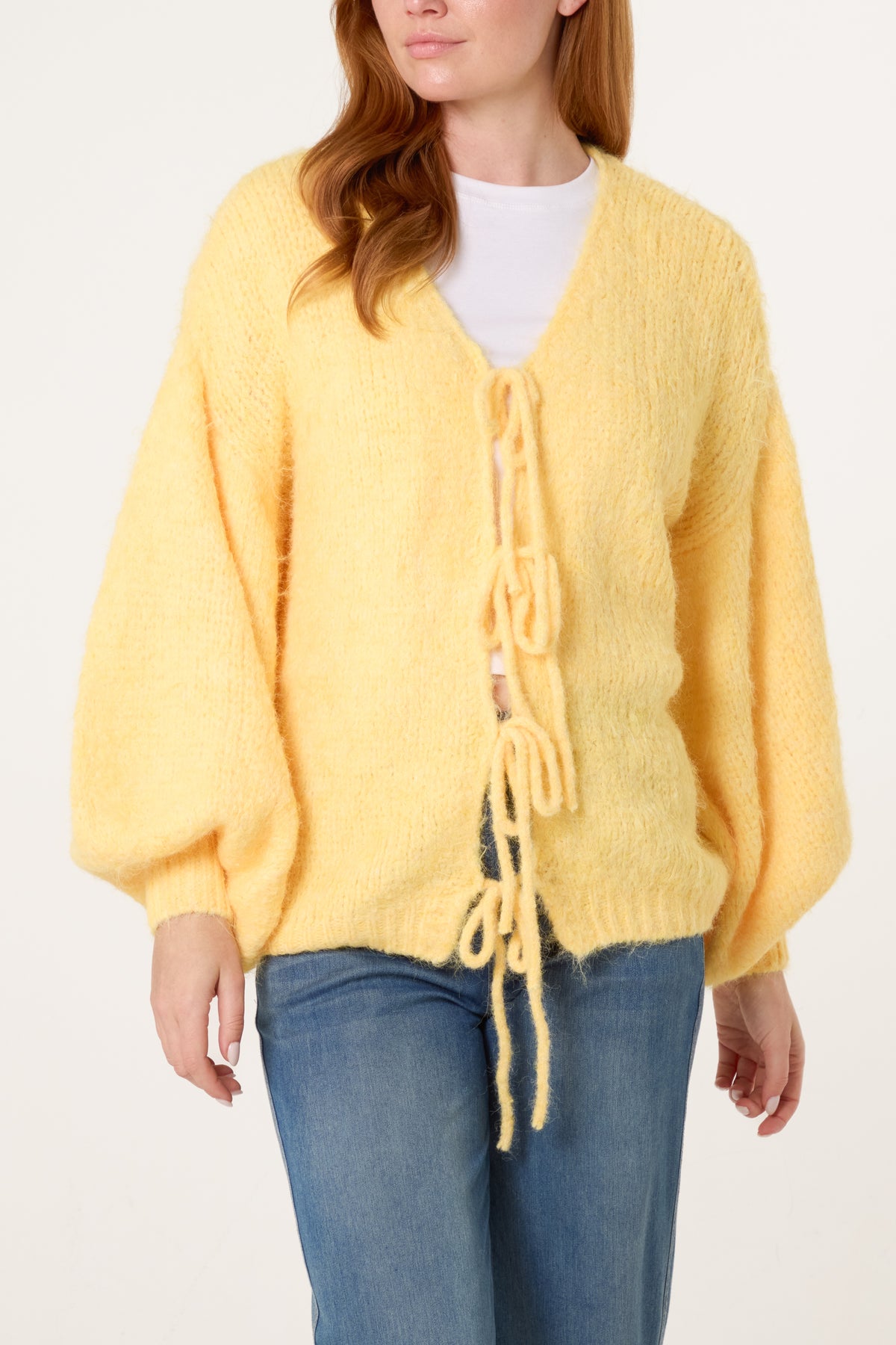 Bow Front Knit Cardigan