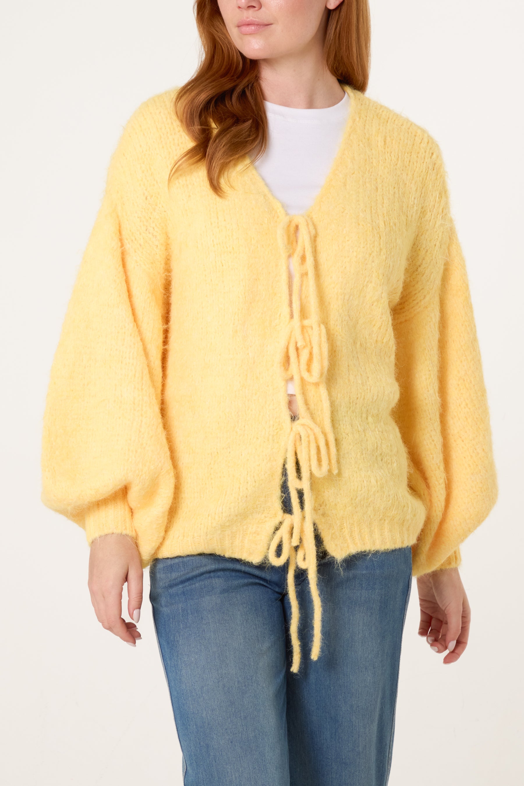 Bow Front Knit Cardigan