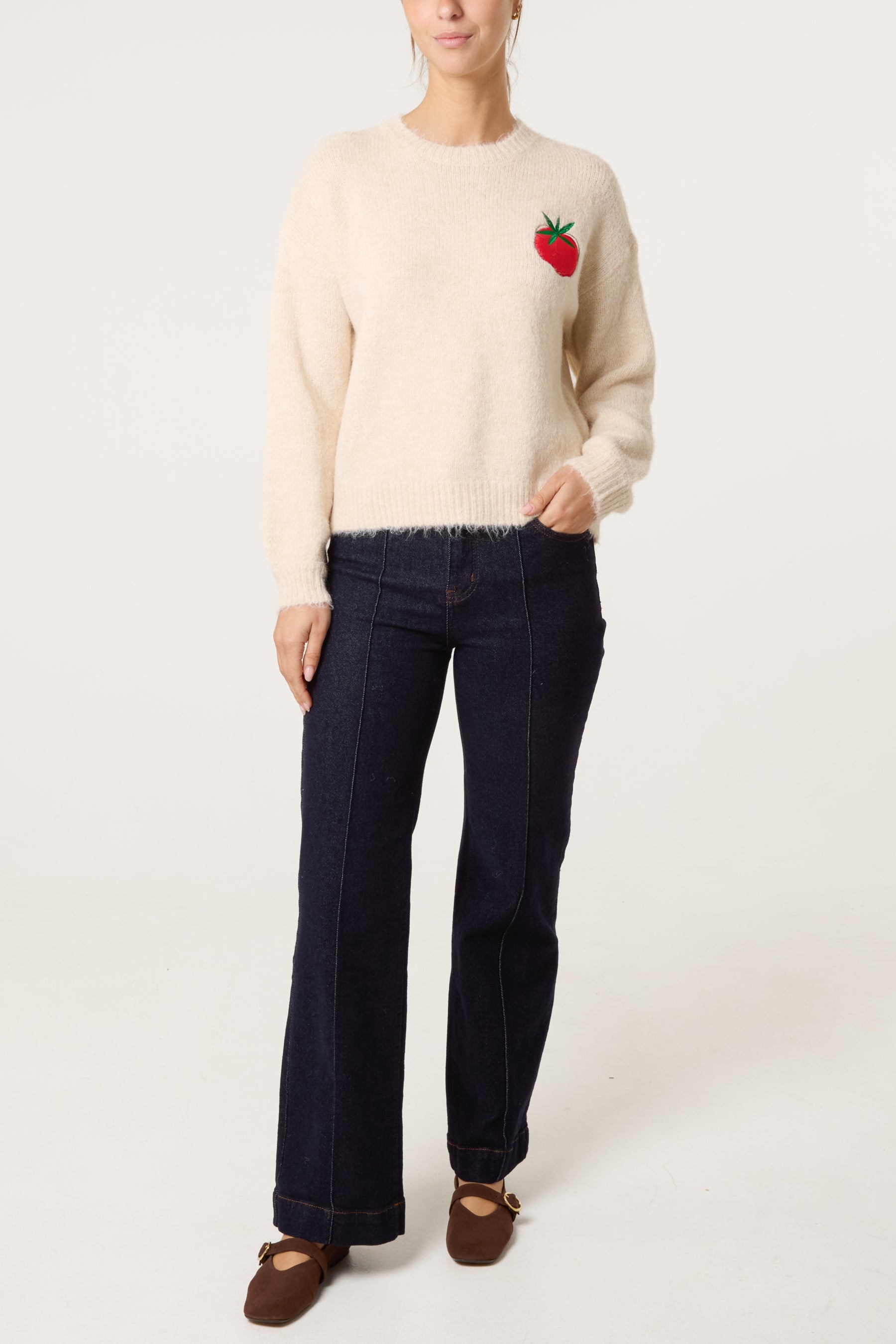 Tomato Design Knit Jumper