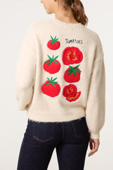 Tomato Design Knit Jumper
