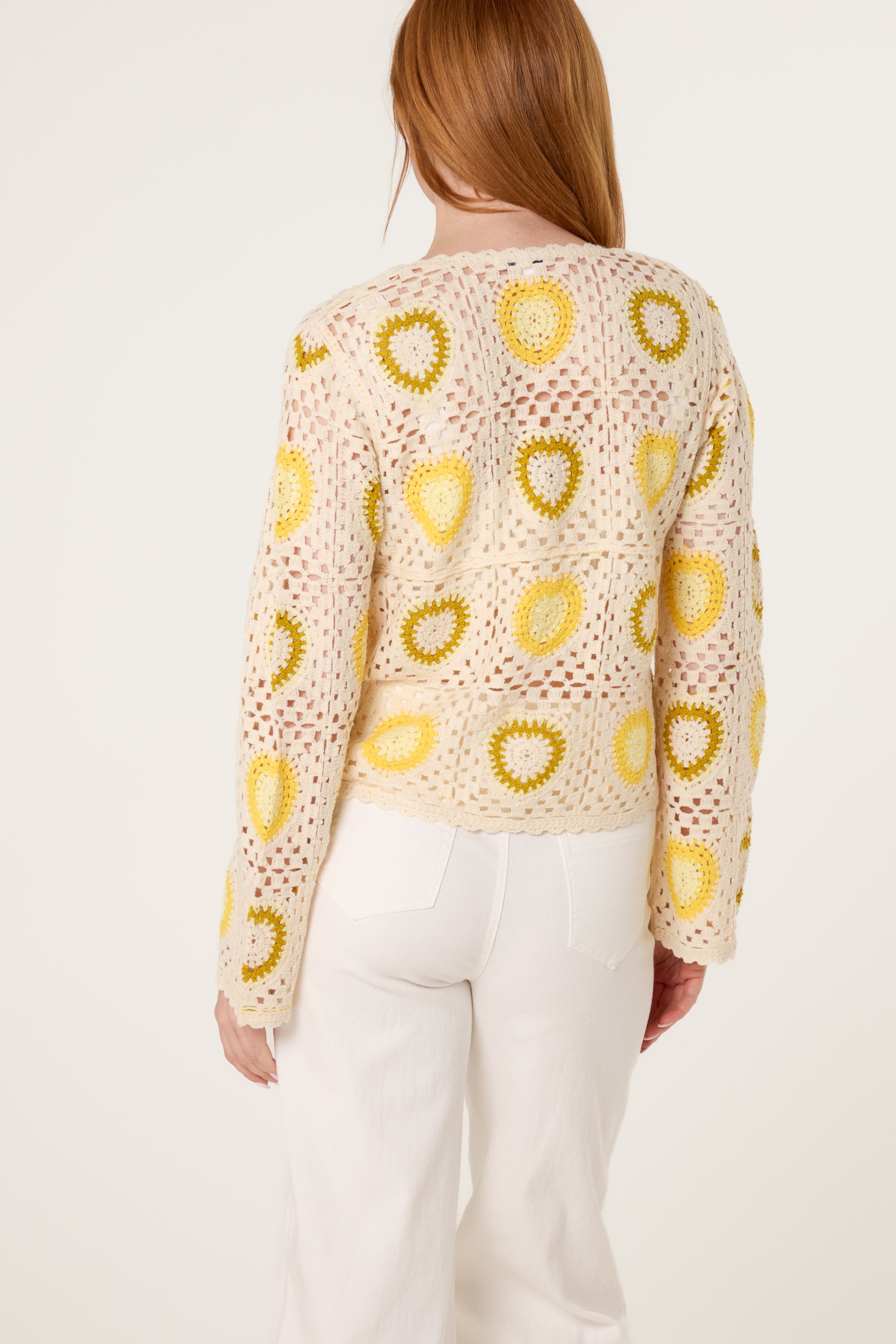 Colourful Heart Crochet Cardigan