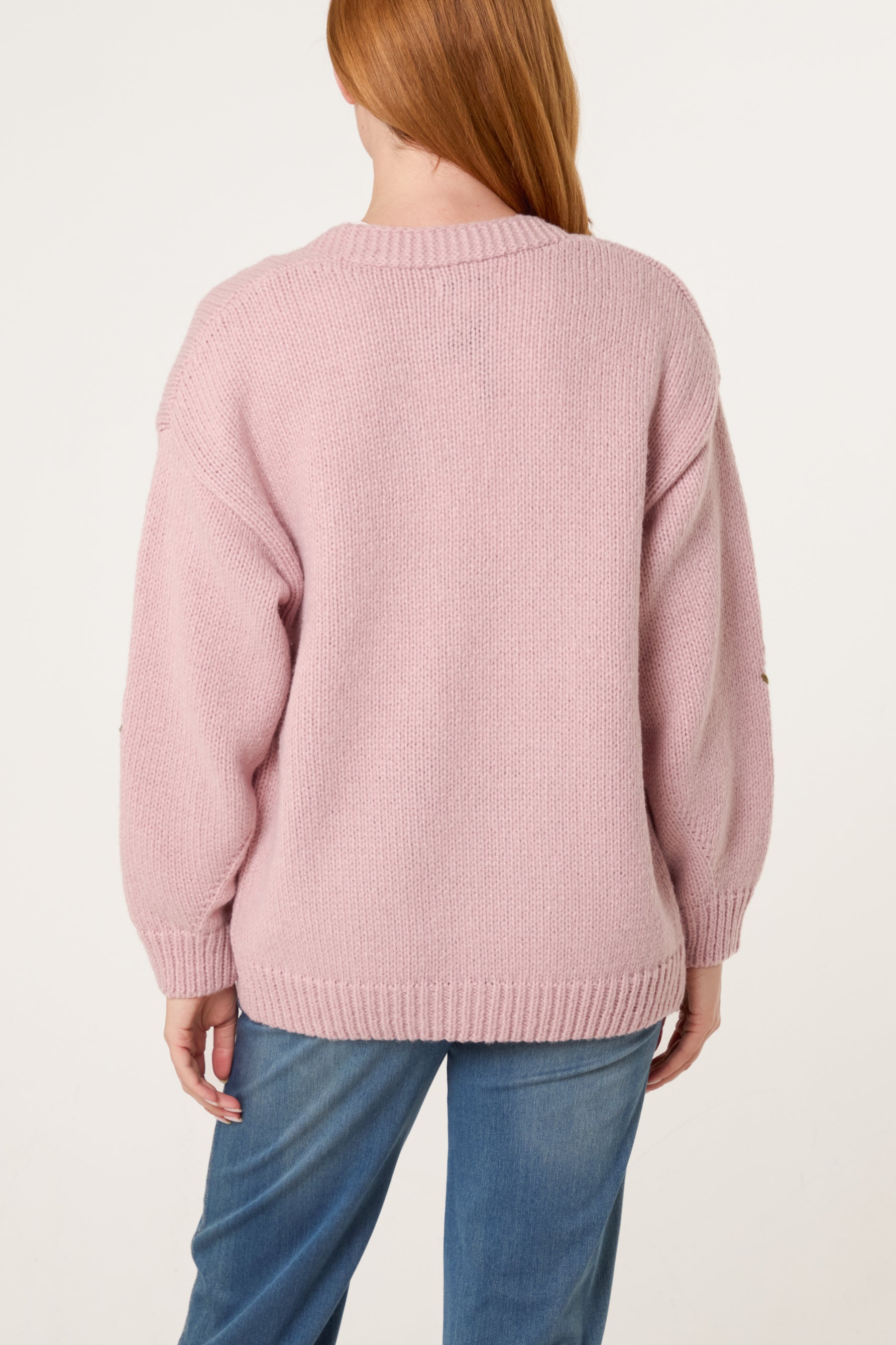 Embroidered Daisy Knit Cardigan