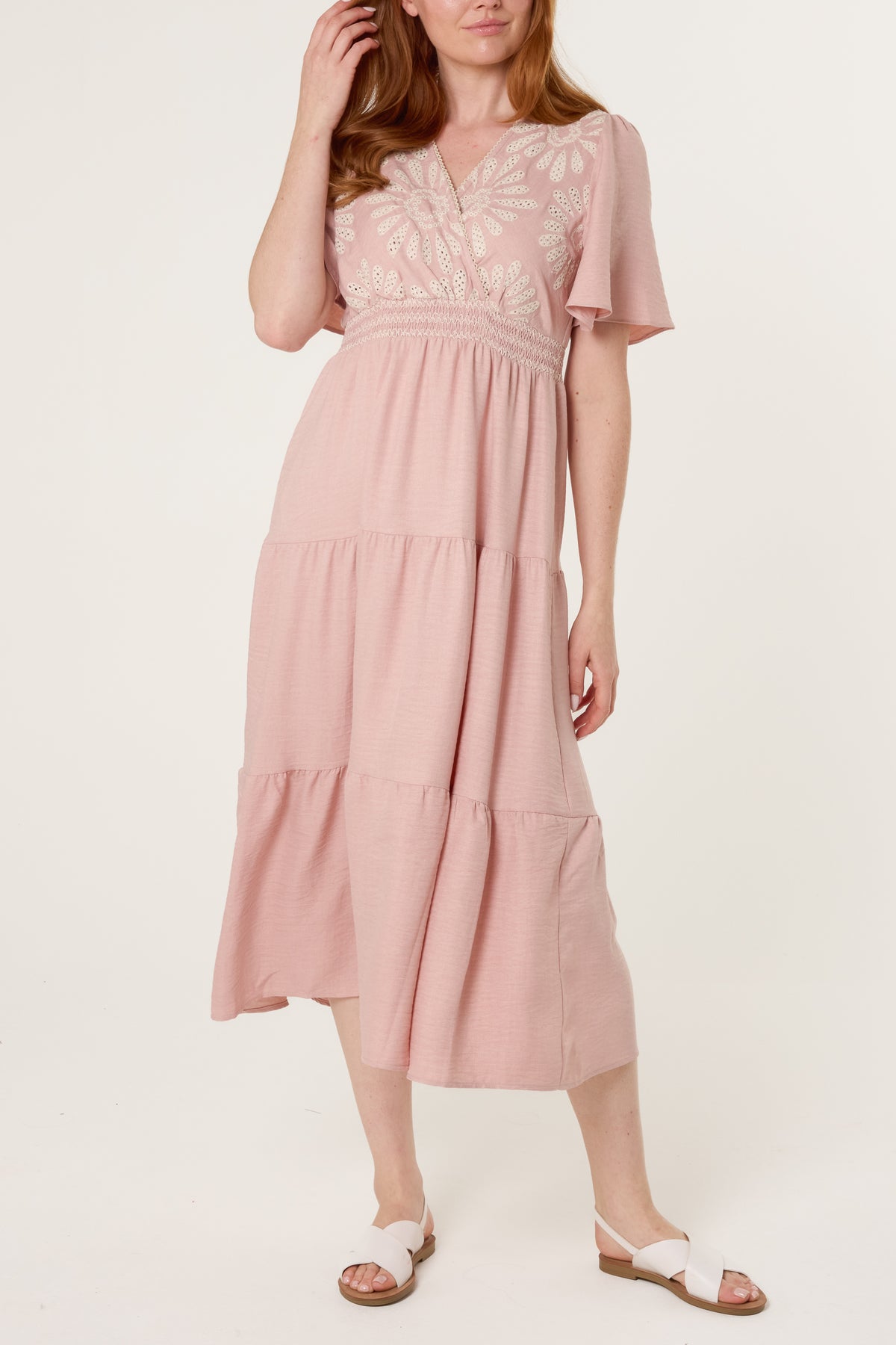 Floral Cutwork Embroidery Dress