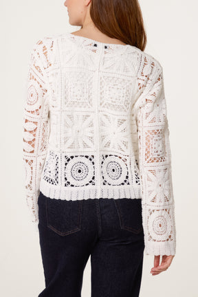 Summer Patchwork Crochet Cardigan