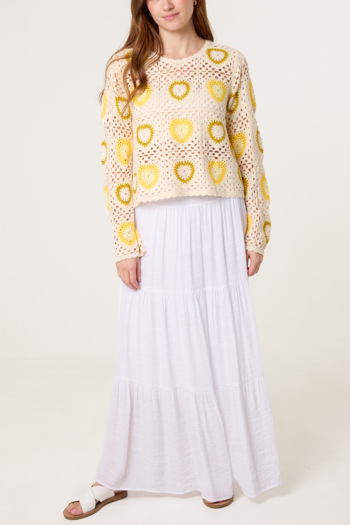 Patchwork Hearts Crochet Jumper