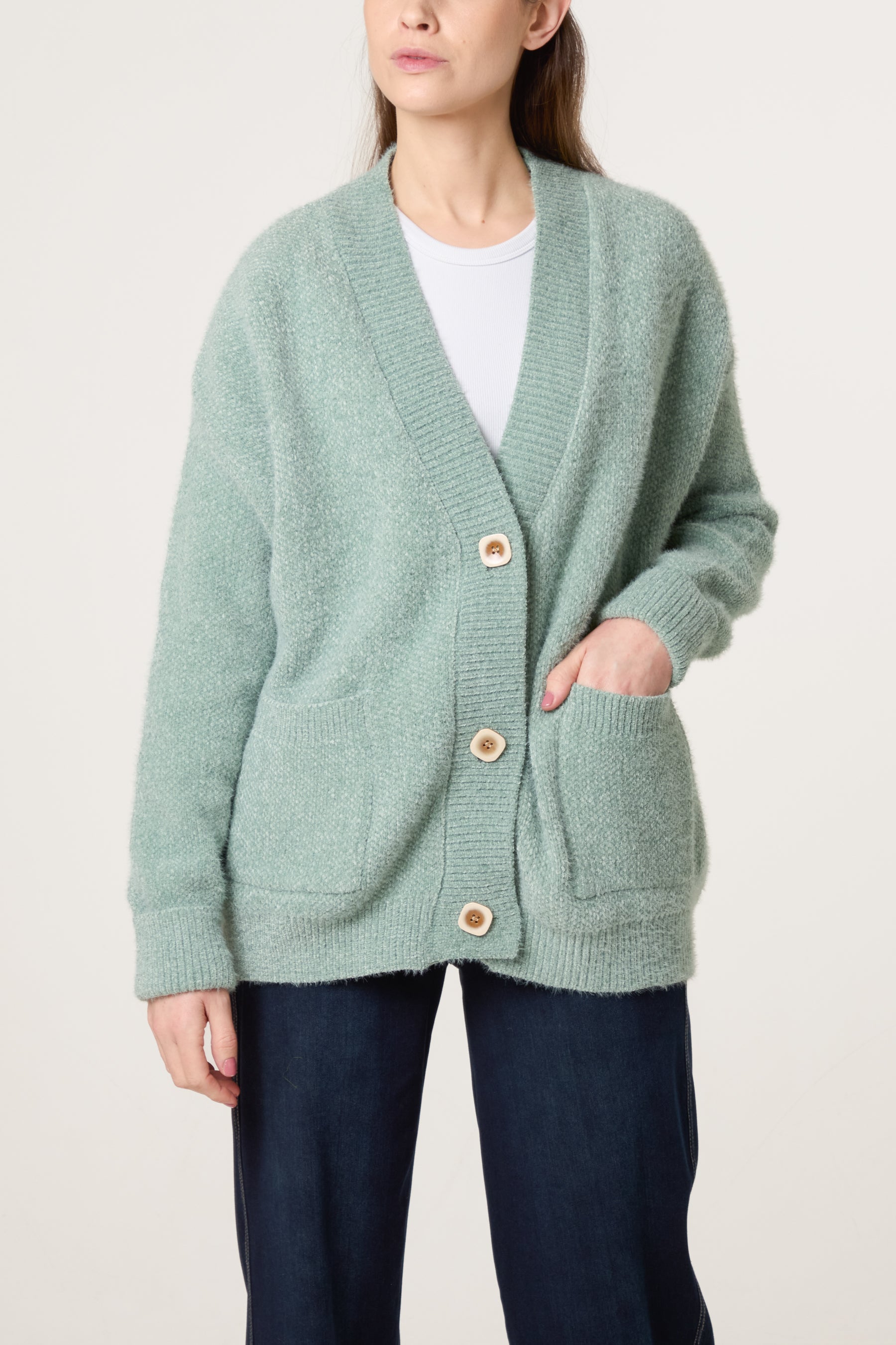 Cosy Knit Pocket Cardigan