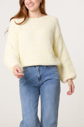 Boucle Knit Short Jumper