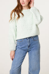 Boucle Knit Short Jumper