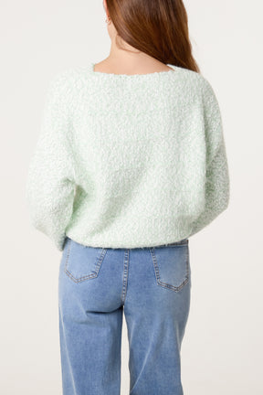 Boucle Knit Short Jumper