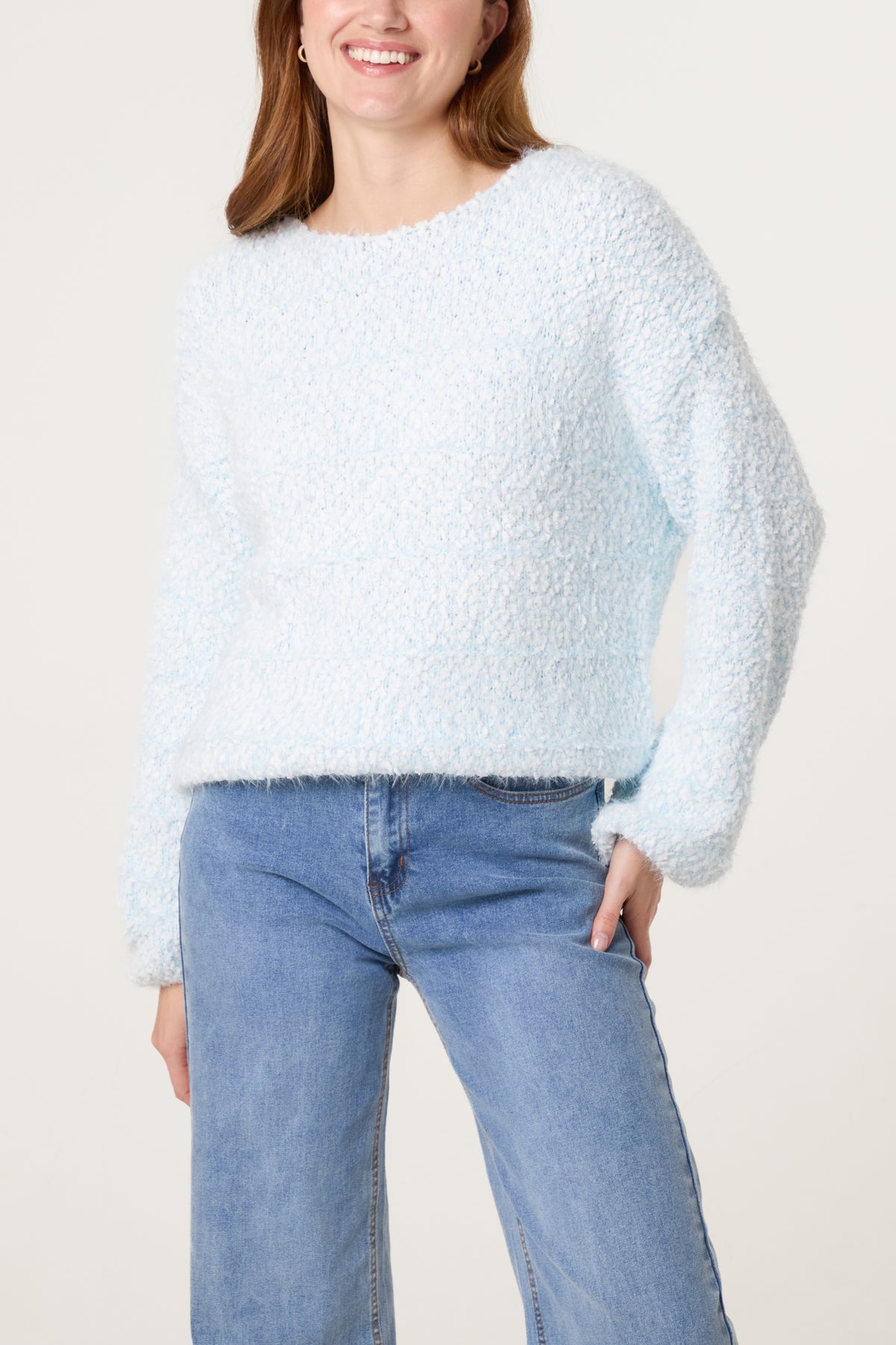 Boucle Knit Short Jumper