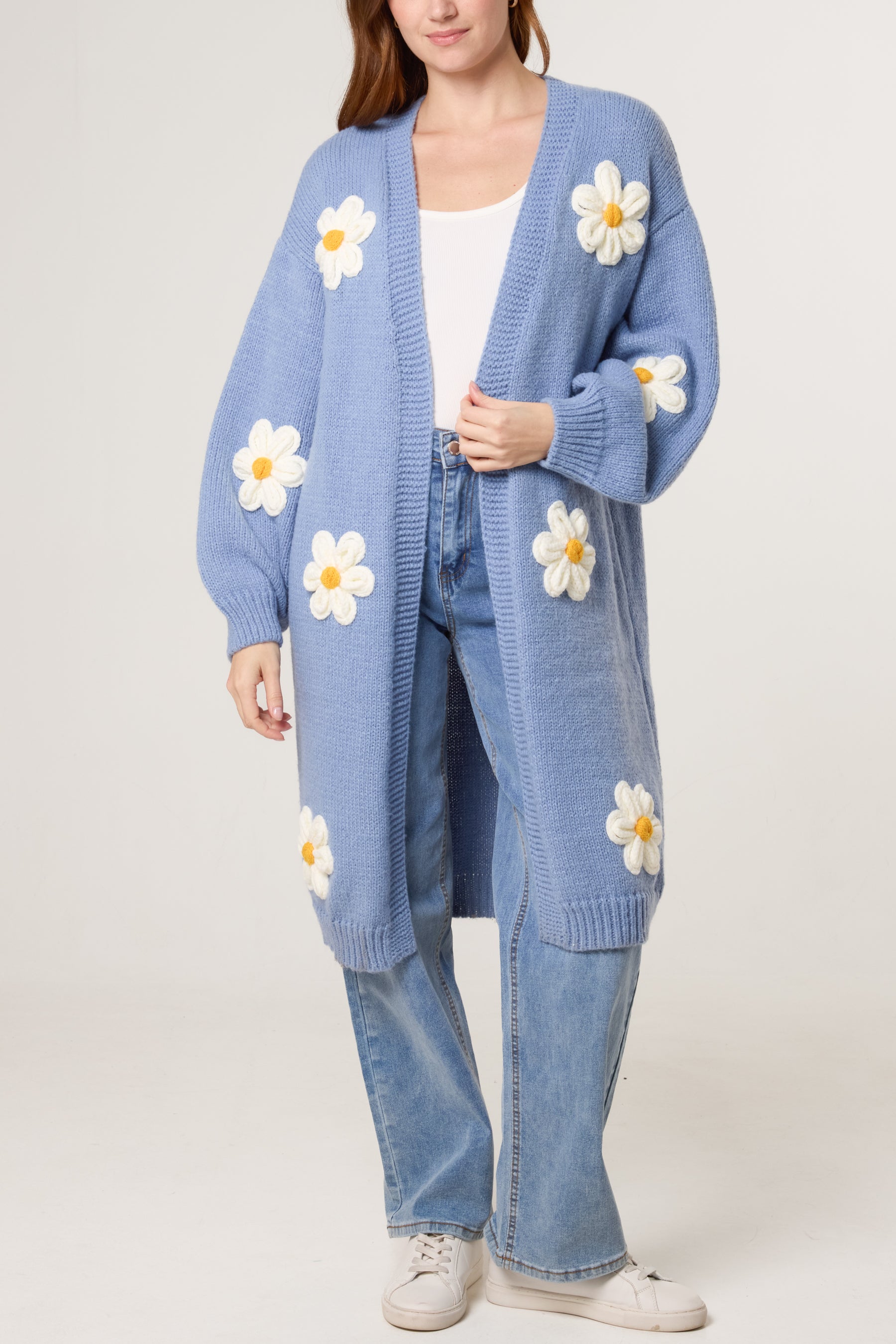 Daisy Knit Longline Cardigan