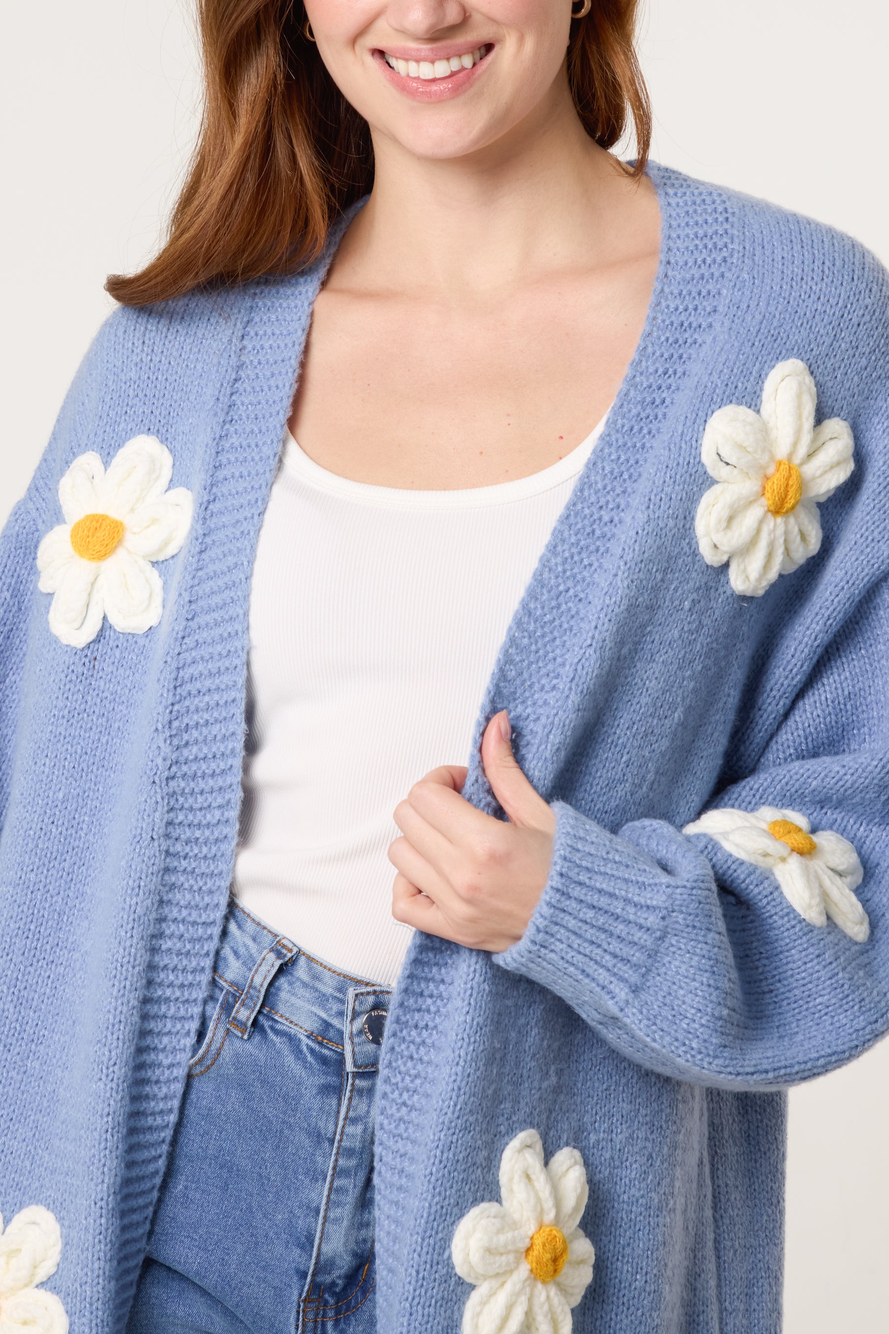 Daisy Knit Longline Cardigan
