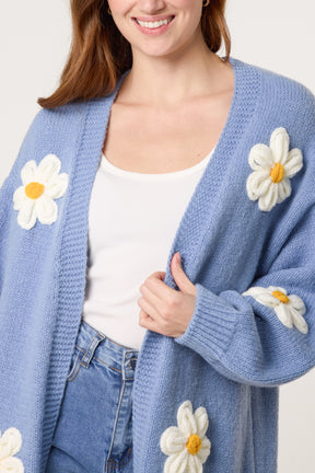 Daisy Knit Longline Cardigan
