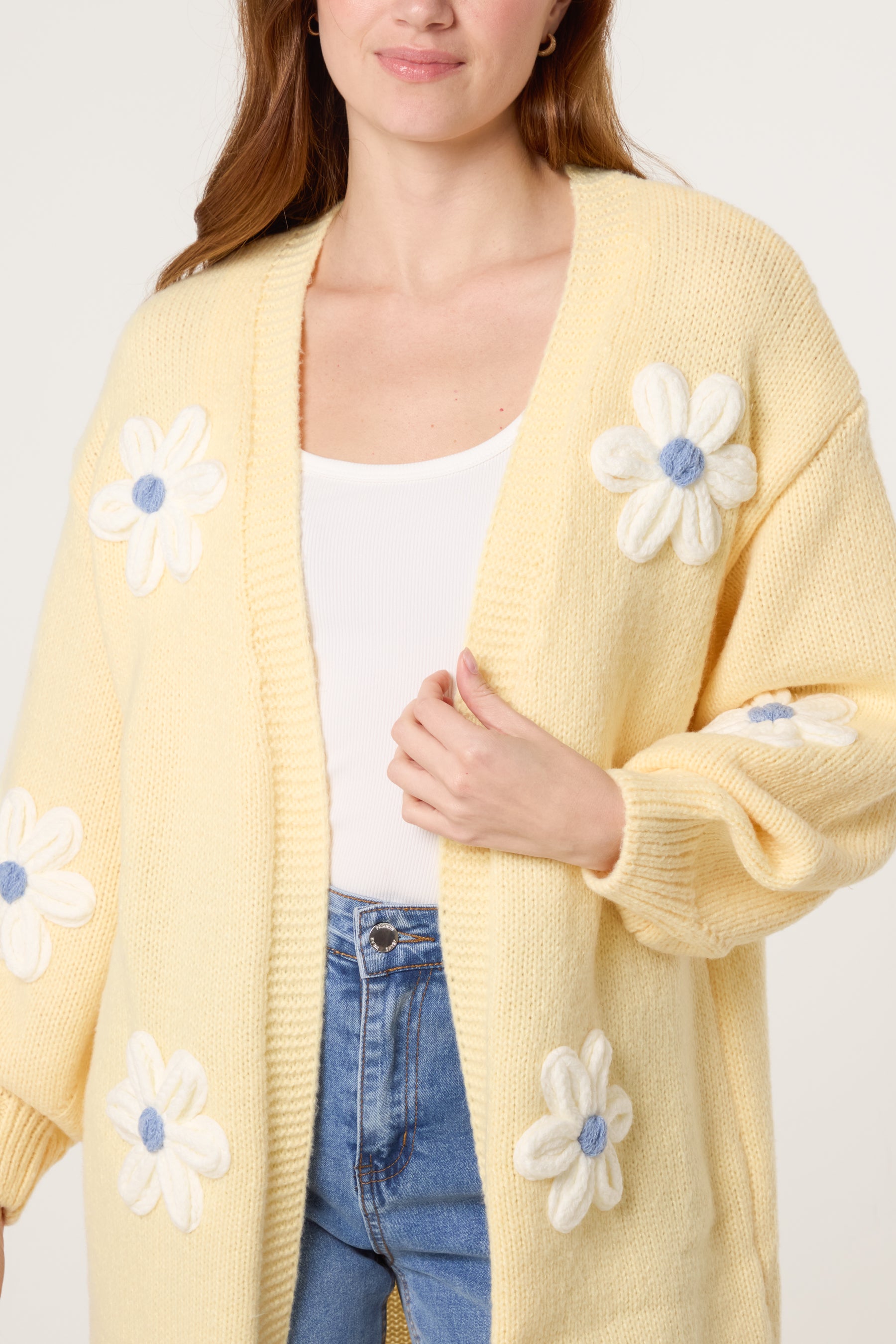 Daisy Knit Longline Cardigan