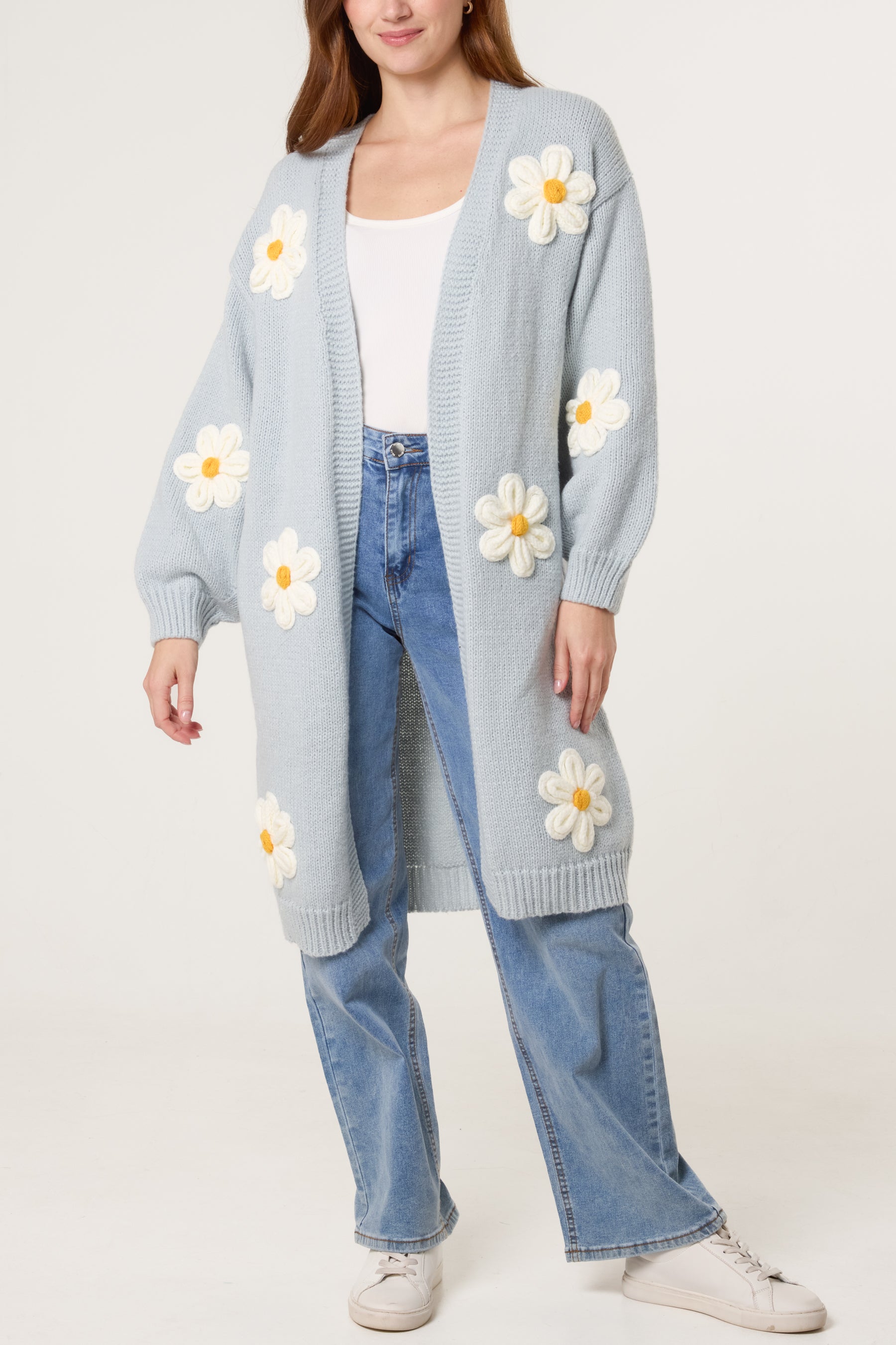 Daisy Knit Longline Cardigan