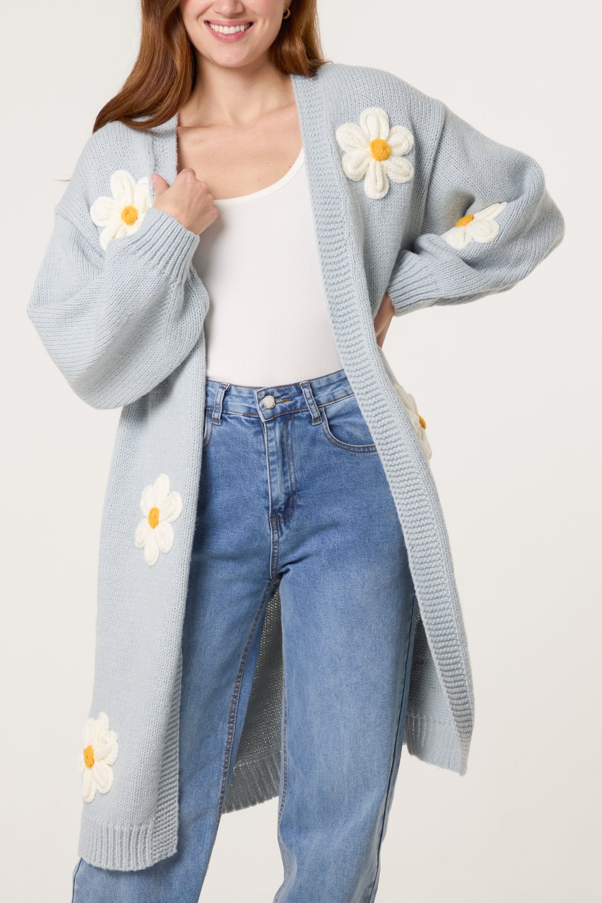 Daisy Knit Longline Cardigan