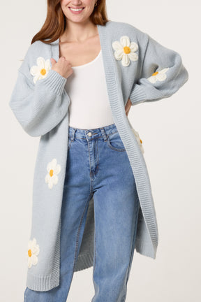 Daisy Knit Longline Cardigan