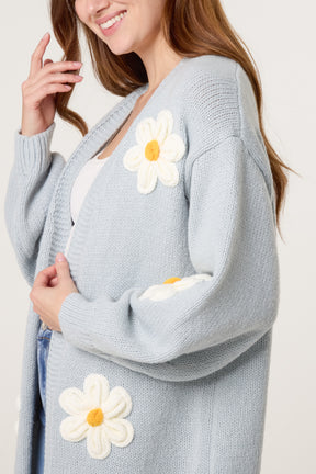 Daisy Knit Longline Cardigan