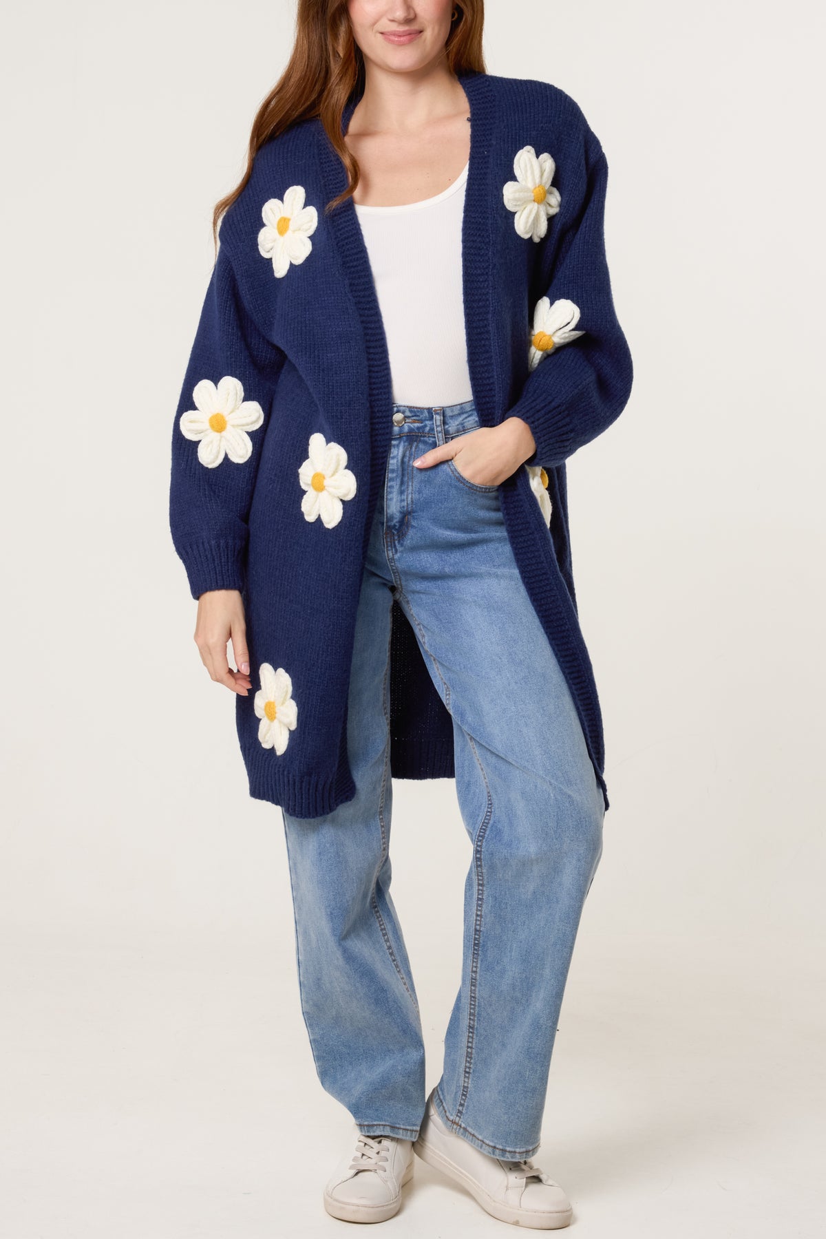 Daisy Knit Longline Cardigan