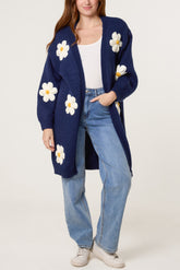 Daisy Knit Longline Cardigan