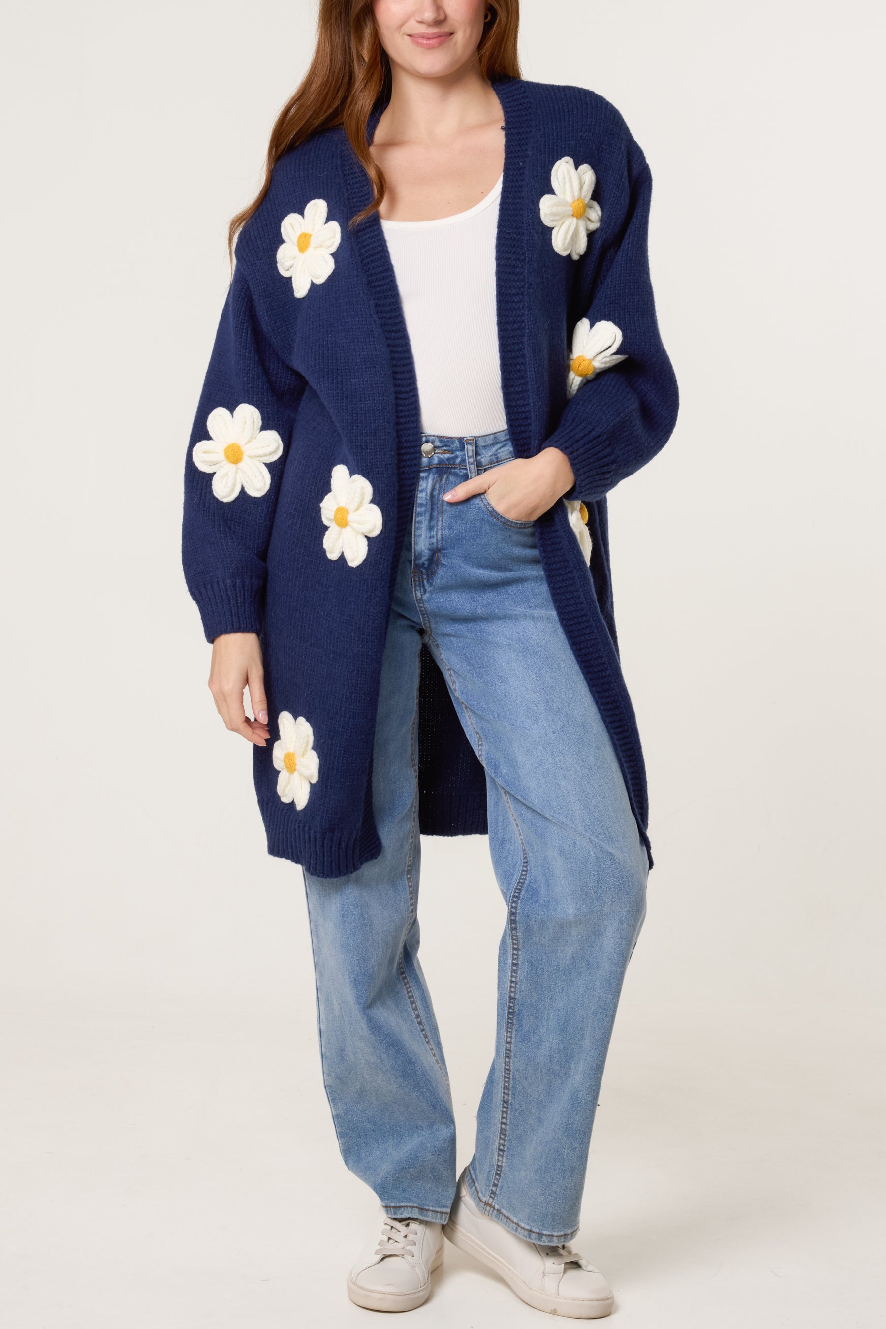 Daisy Knit Longline Cardigan