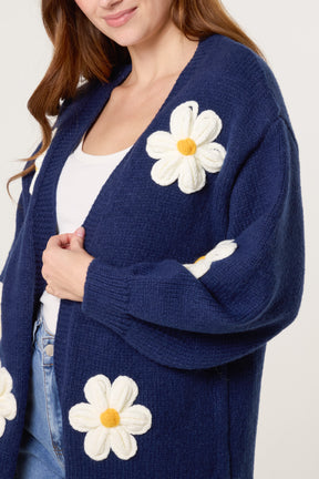 Daisy Knit Longline Cardigan