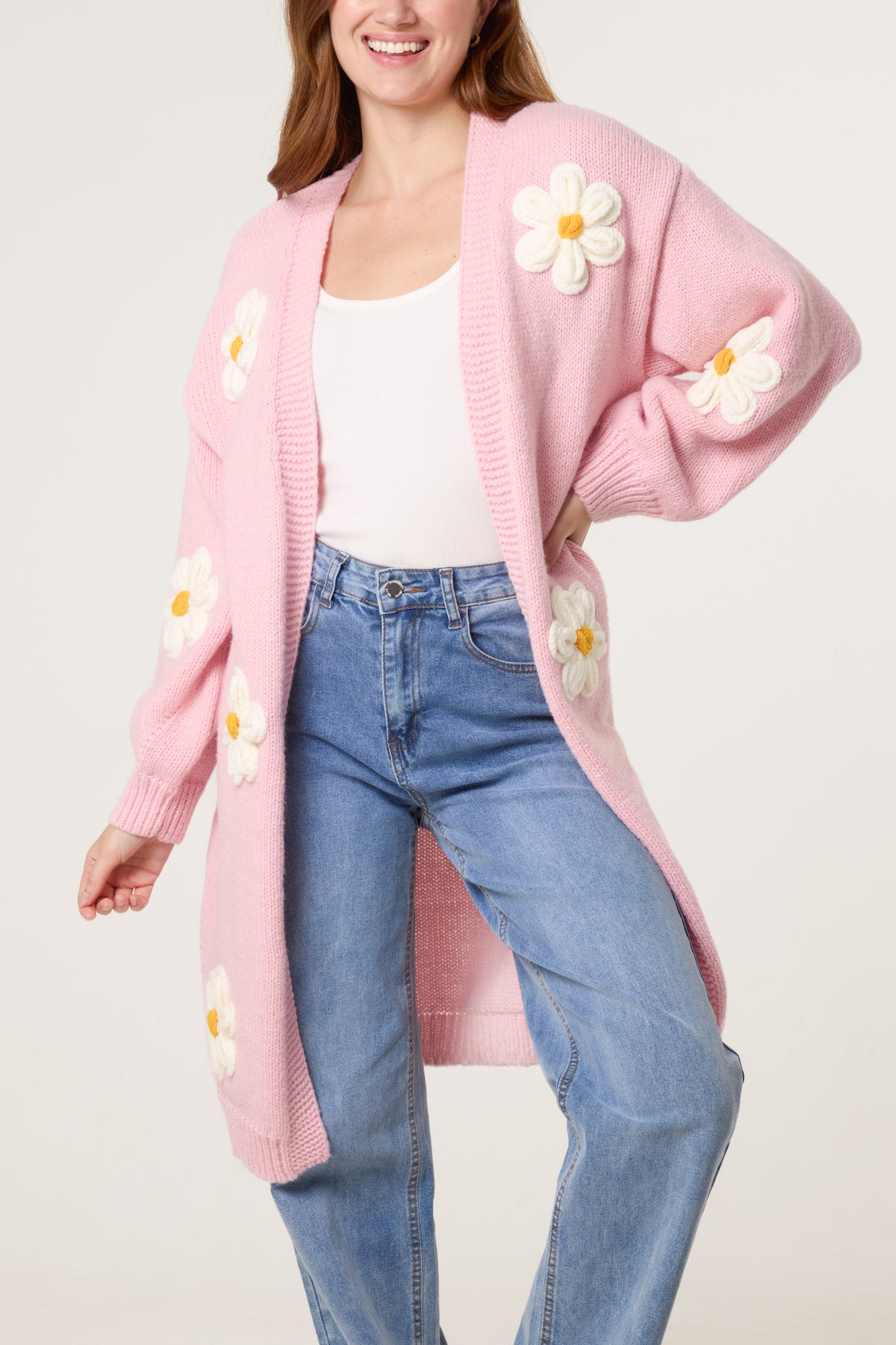 Daisy Knit Longline Cardigan