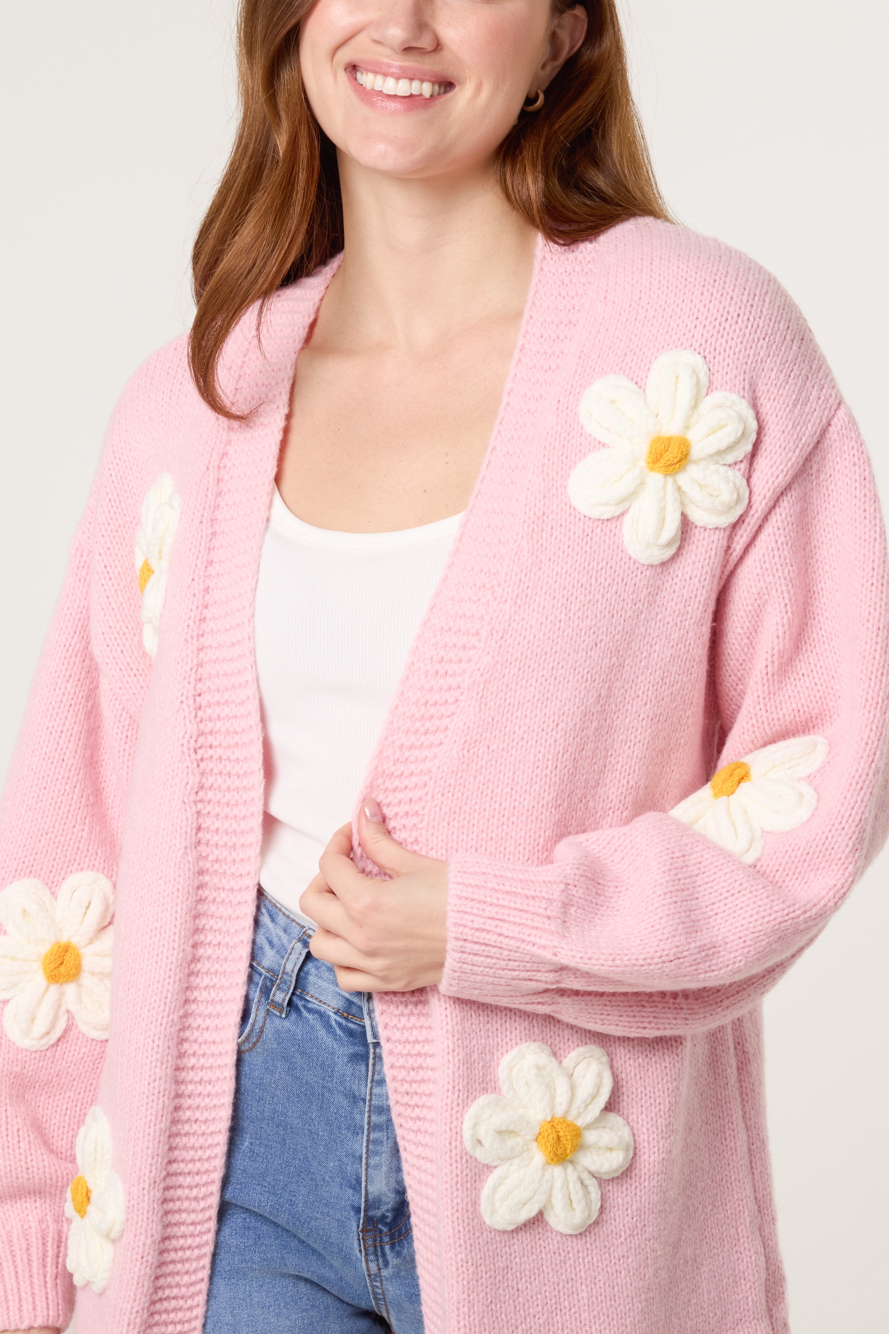 Daisy Knit Longline Cardigan
