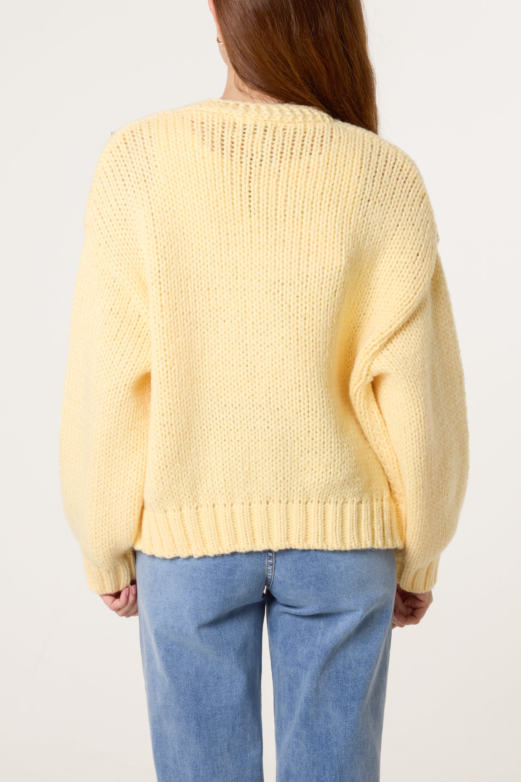 Knitted Oranges Chunky Cardigan